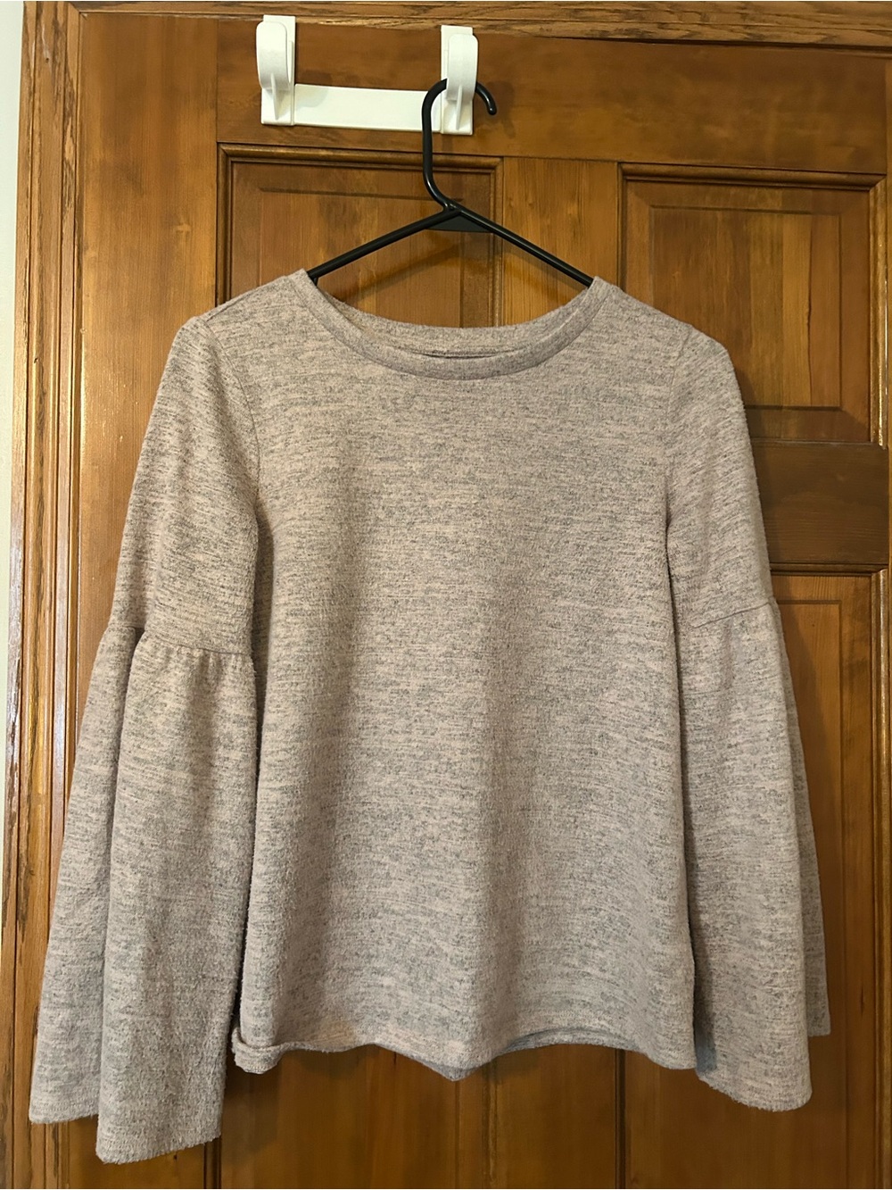 a.n.a Pink/Heather Grey Bell Sleeve Pullover Sweater